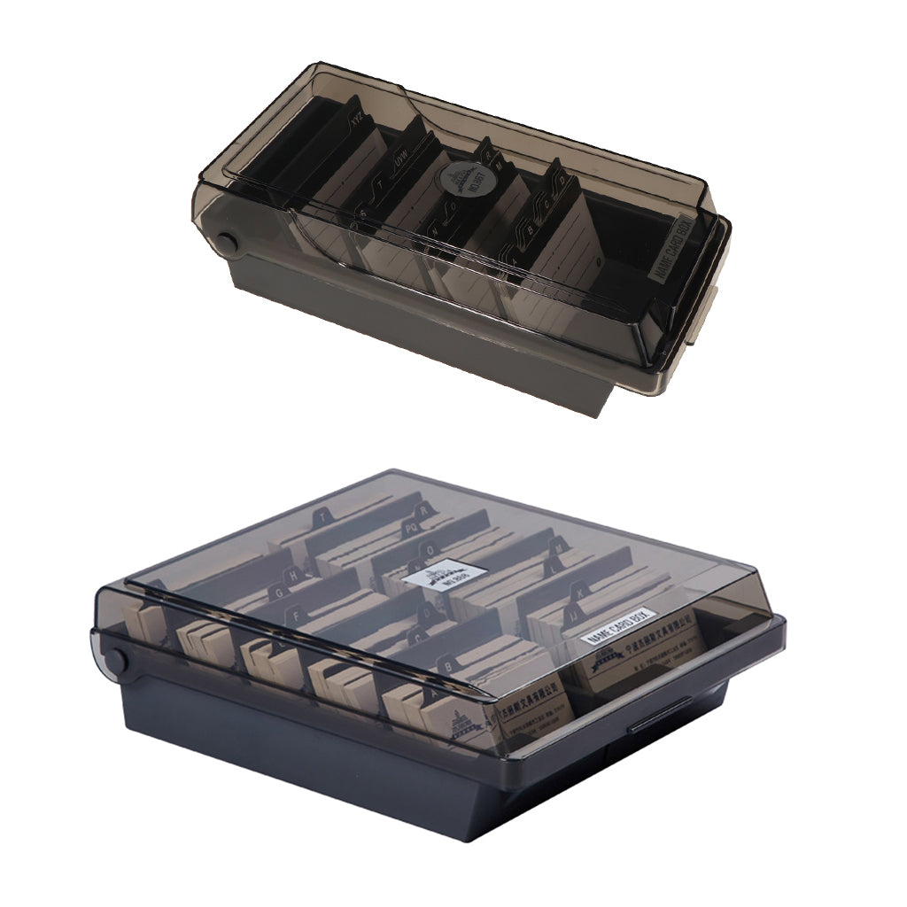 2 Sizes Business Card Holder Box Card Storage Box Organizer Large Capacity