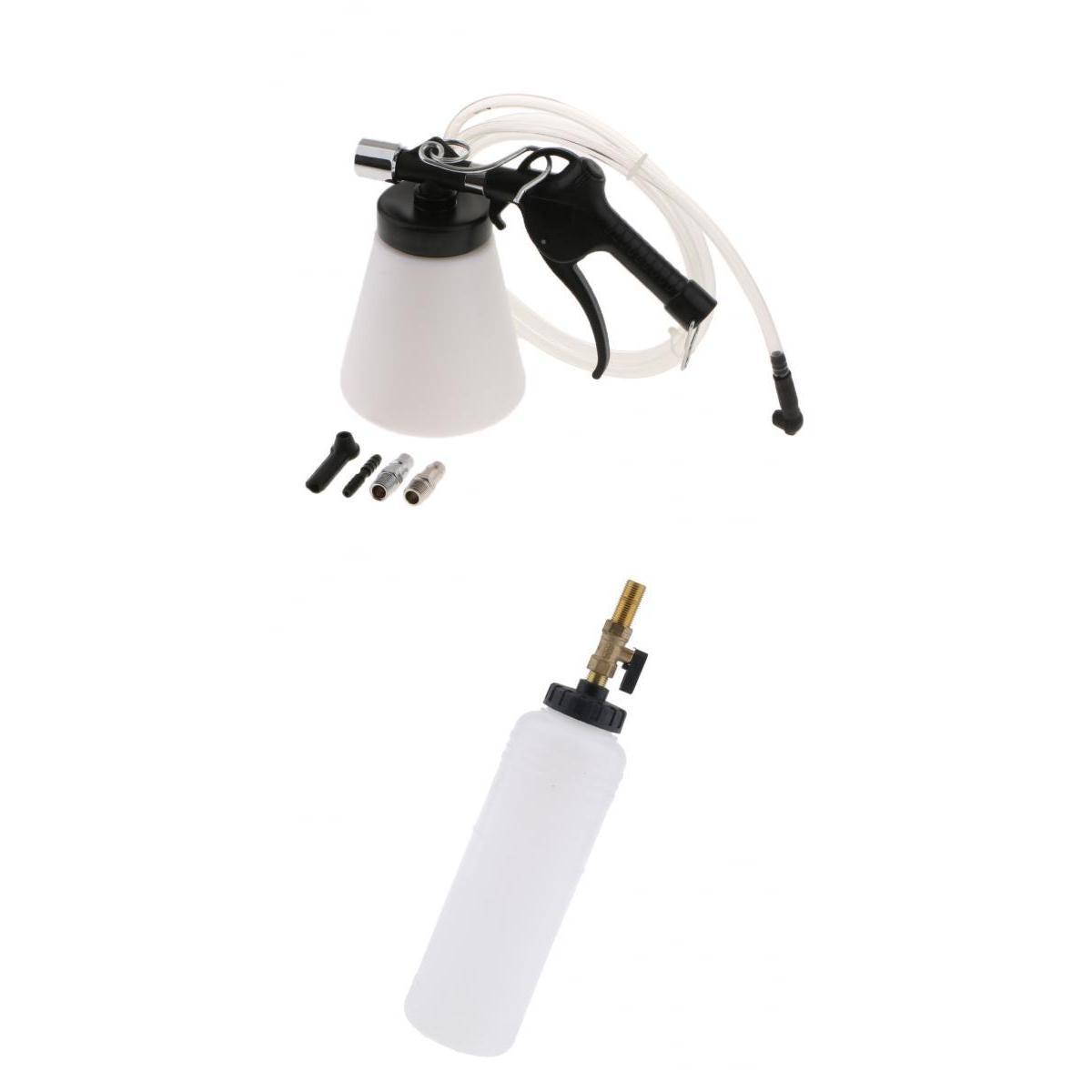 1L Air Brake Clutch Bleeder Kit Pneumatic Vacuum Hydraulic Fluid Fill Bottle