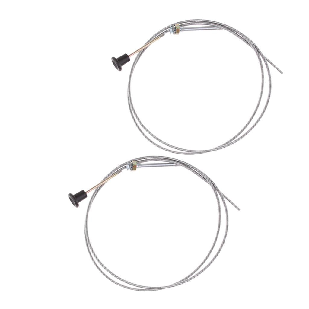 2x 237 Rotary Universal Push Pull Choke Cable 63 In 60" Conduit2-3/4"travel"