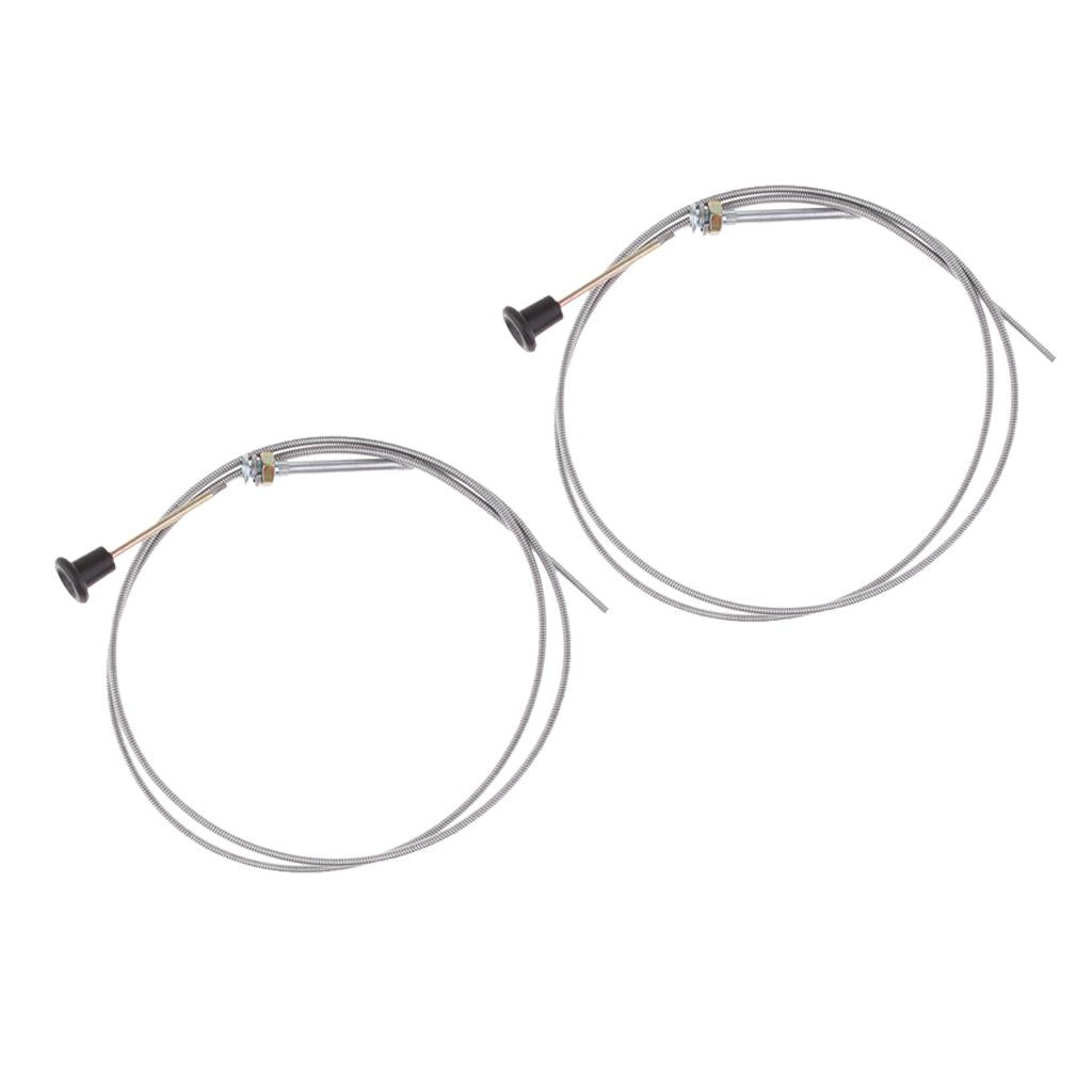 2x 237 Rotary Universal Push Pull Choke Cable 63 In 60" Conduit2-3/4"travel"