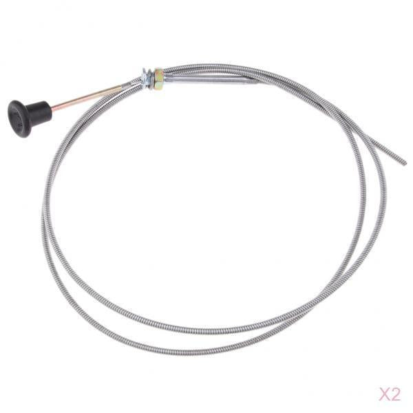 2x 237 Rotary Universal Push Pull Choke Cable 63 In 60" Conduit2-3/4"travel"