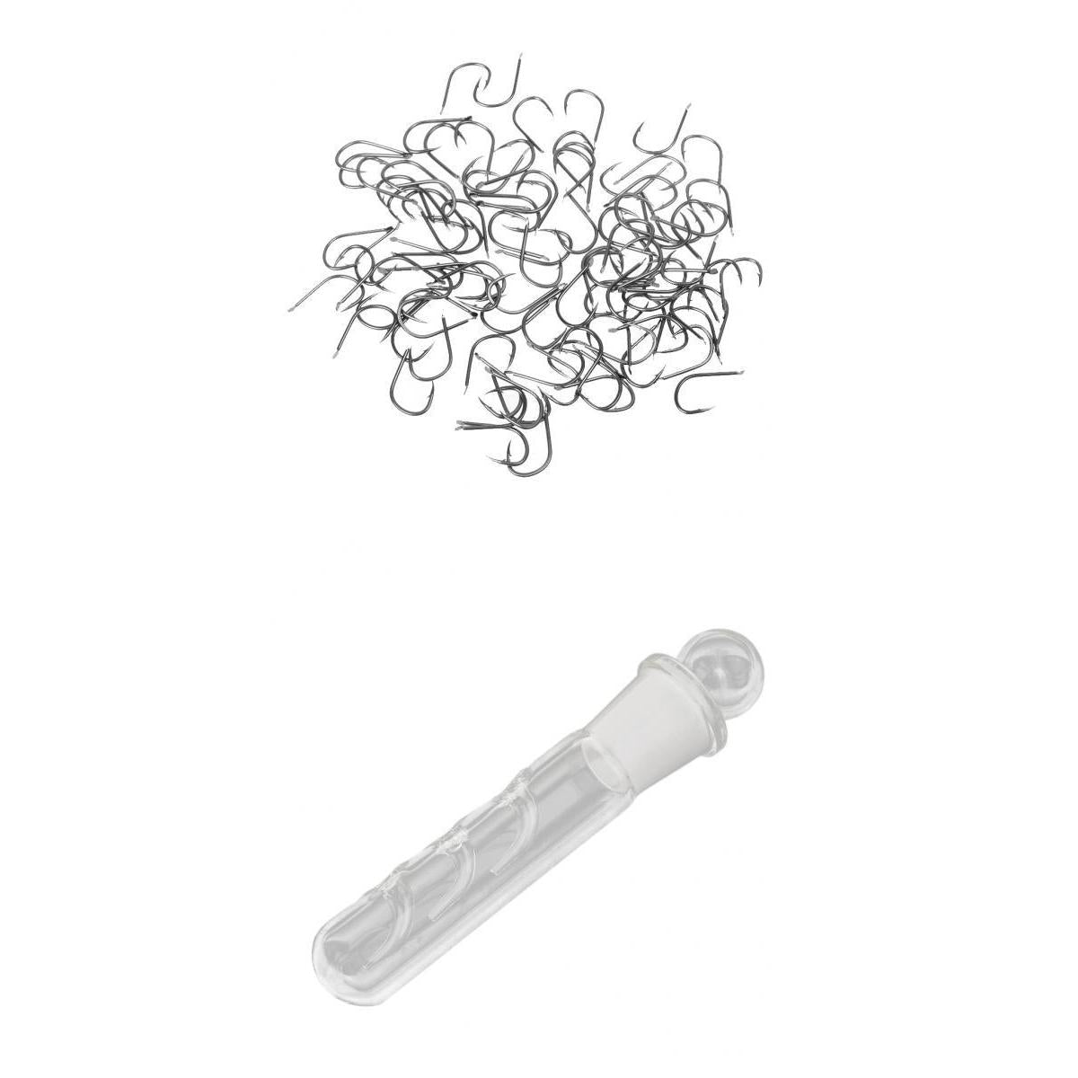1 Pcs Planaria Trap Worm Catch Pen Shrimp Catcher and 70 Pcs Fishing Hook