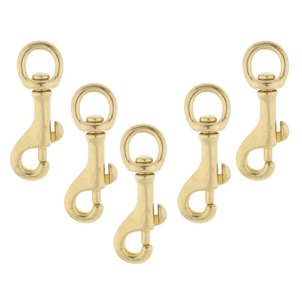 5 Pieces Brass Swivel Trigger Clip Lobster Clasp Keychain Snap Hook 55x11mm