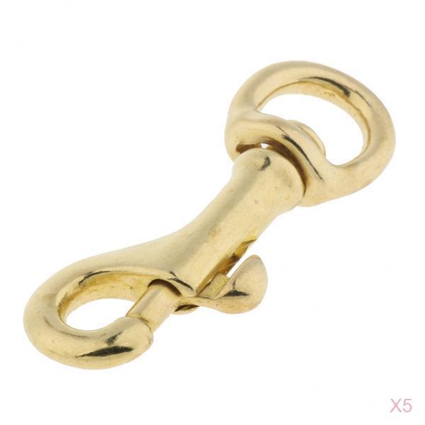 5 Pieces Brass Swivel Trigger Clip Lobster Clasp Keychain Snap Hook 57x13mm