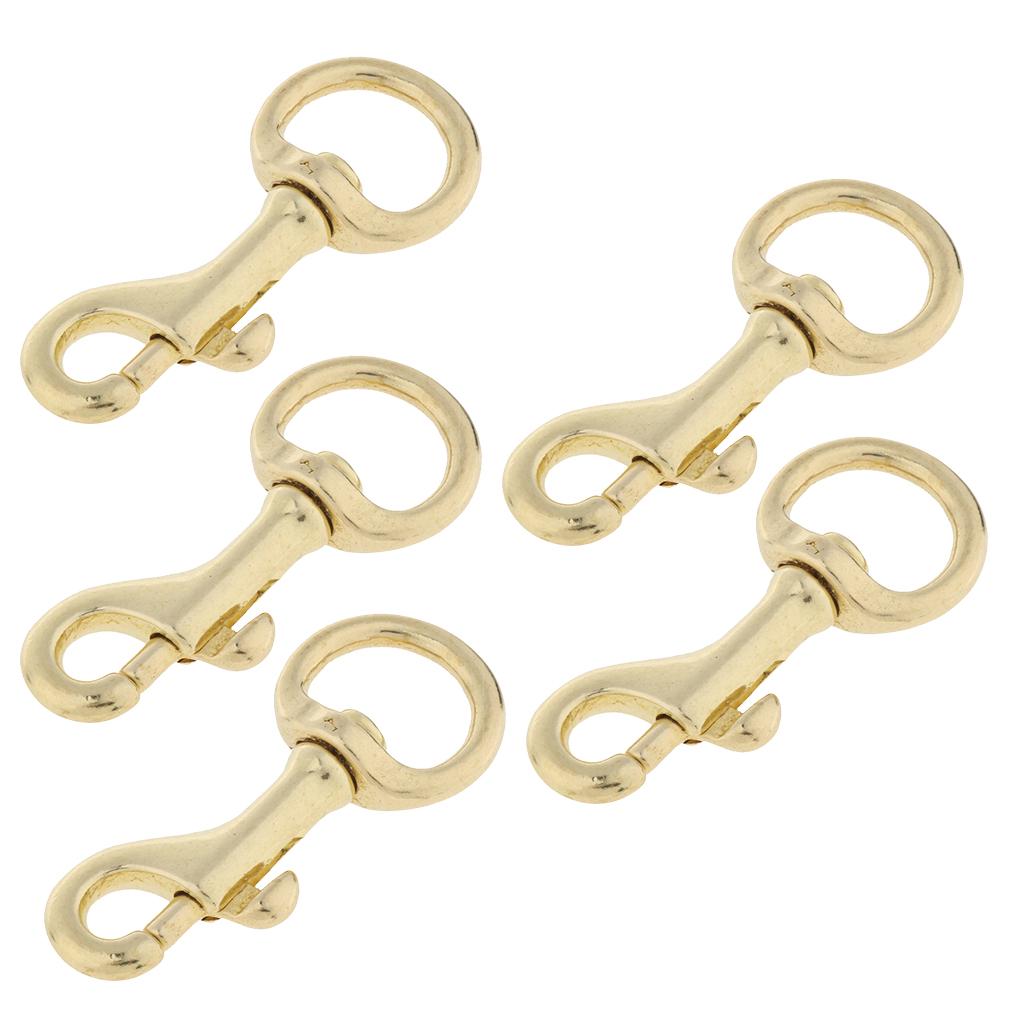 5 Pieces Brass Swivel Trigger Clip Lobster Clasp Keychain Snap Hook 59x18mm