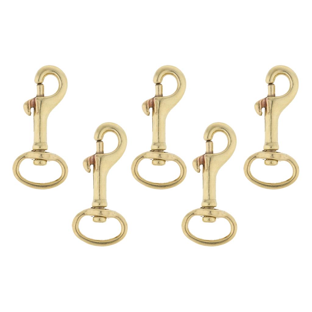 5 Pieces Brass Swivel Trigger Clip Lobster Clasp Keychain Snap Hook 60x20mm