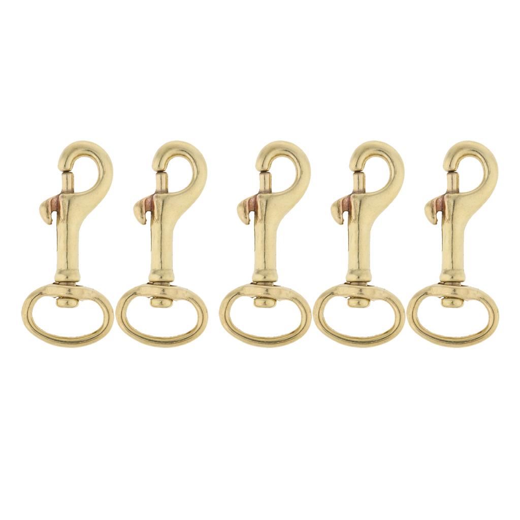 5 Pieces Brass Swivel Trigger Clip Lobster Clasp Keychain Snap Hook 60x20mm