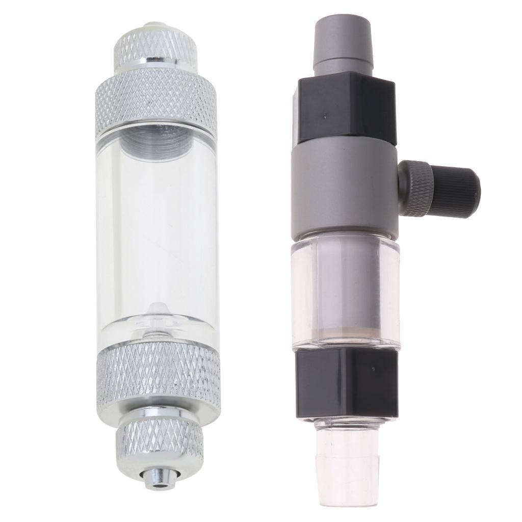 2 Pcs Aquarium Diffuser Regulator with Plants Tank CO2 Bubble Counter