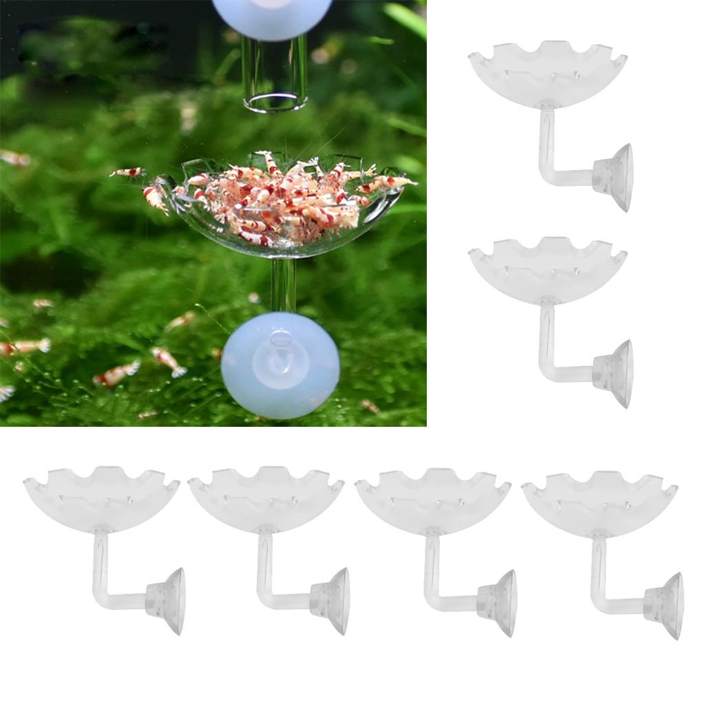 6 pcs Aquarium Fish Tank Shrimp Feeding Food Dish Tray Feeder Container