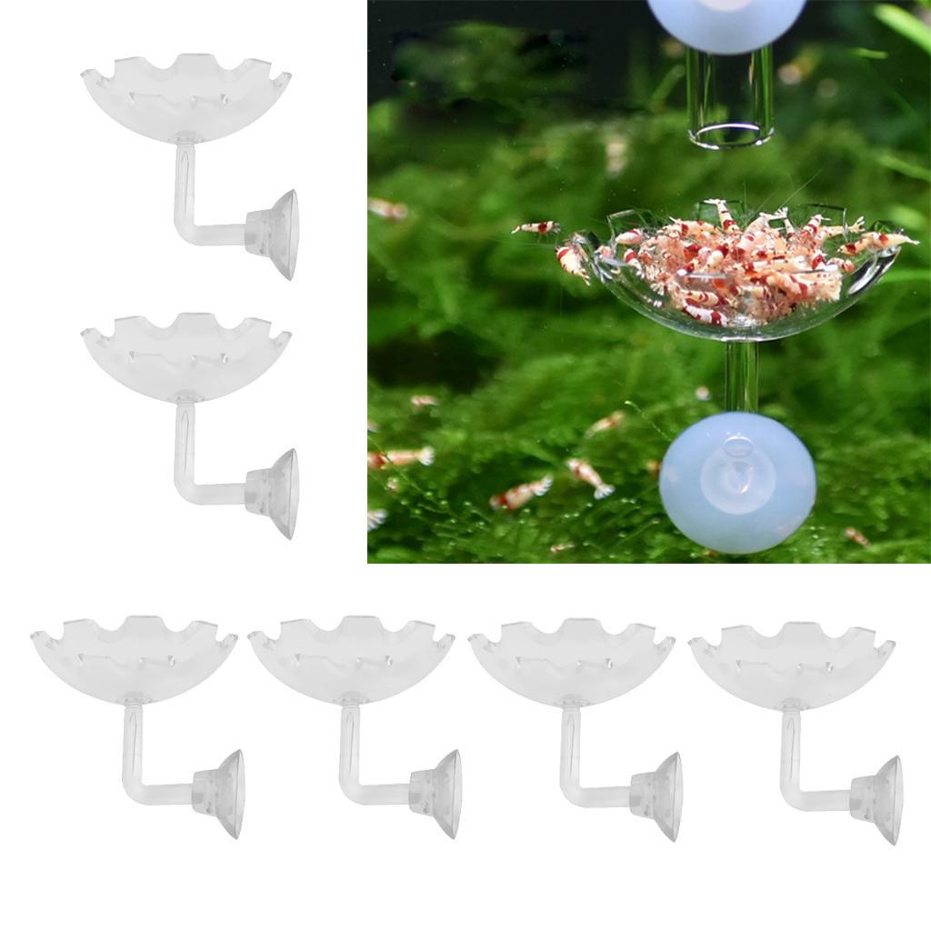 6 pcs Aquarium Fish Tank Shrimp Feeding Food Dish Tray Feeder Container