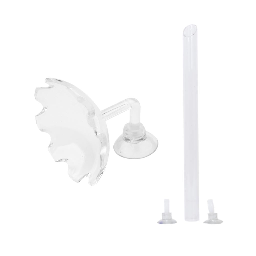 2 Pcs Aquarium Fish Tank Shrimp Feeding Dish Tray Feeder Food Tube 27cm