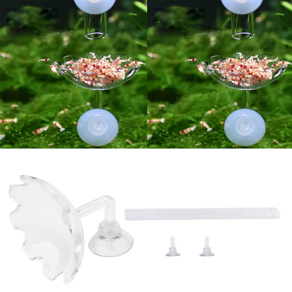 2 Pcs Aquarium Fish Tank Shrimp Feeding Dish Tray Feeder Food Tube 27cm