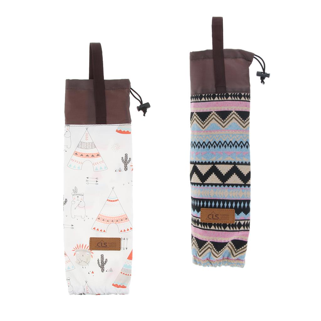 2 Pieces Waterproof Disposable Water Cup Storage Bag Holder Dispenser Pouch
