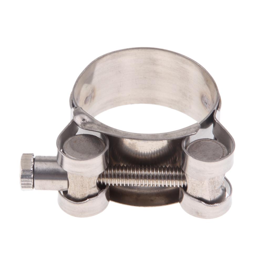 2Picees Exhaust Clamp Clip Stainless Steel Muffler Silencer Clamps 32-35mm