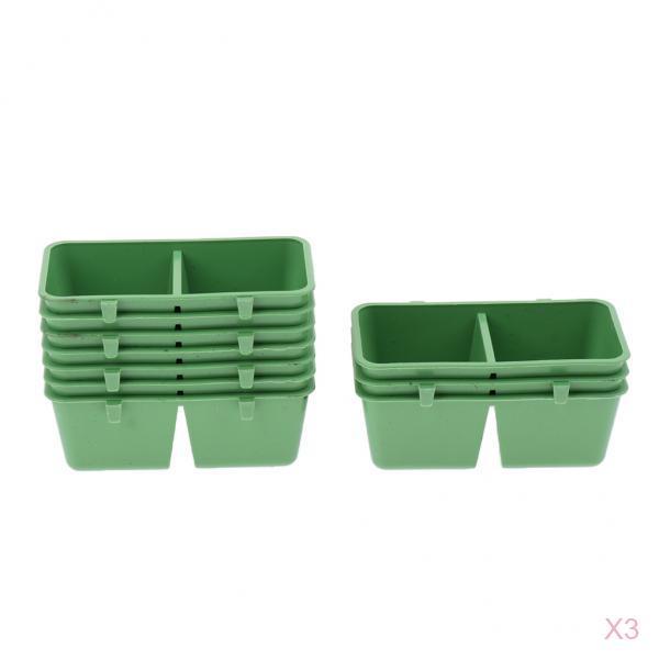 30Pcs 2in1 Bird Parrot Food Water Plastic Bowl Cups Pigeons Feeding Feeder