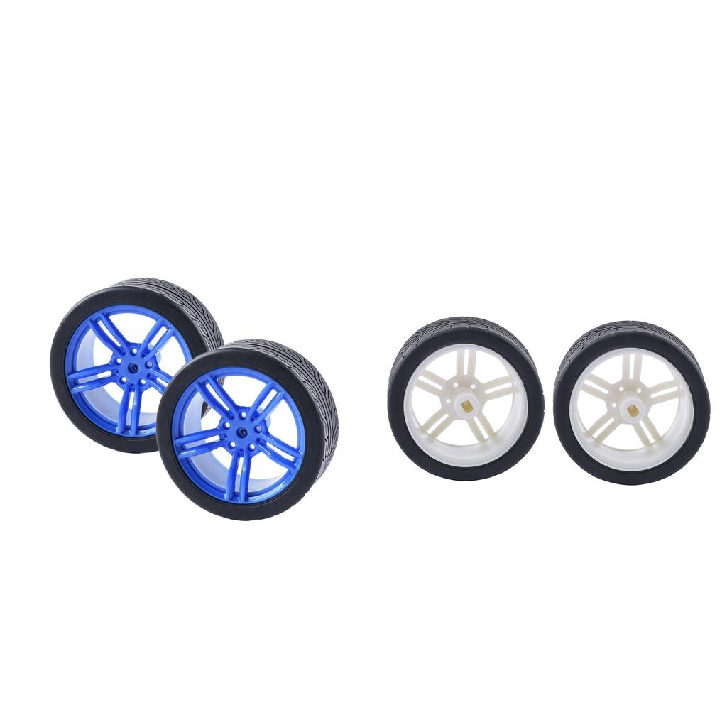 4pcs Rubber Tire TT Motor Car Wheel RC Model DIY Toy Car accessories