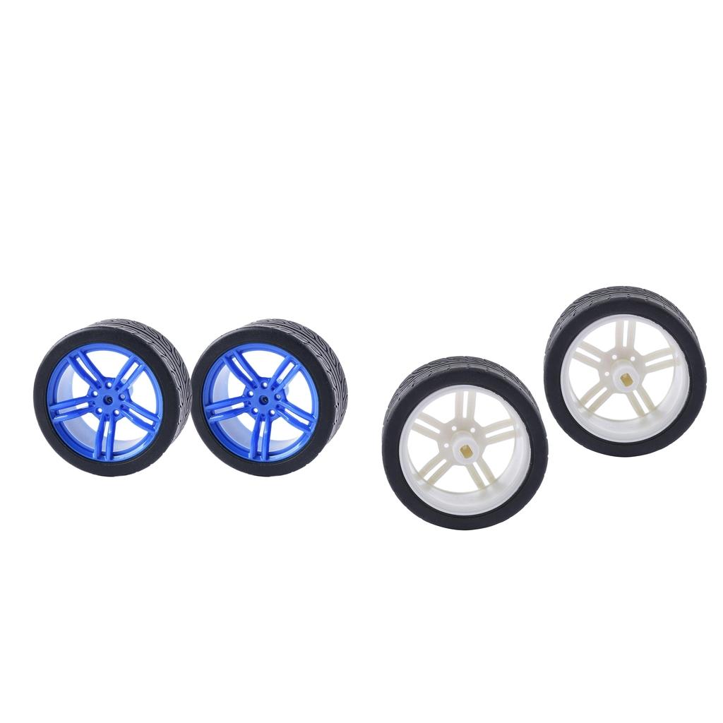 4pcs Rubber Tire TT Motor Car Wheel RC Model DIY Toy Car accessories