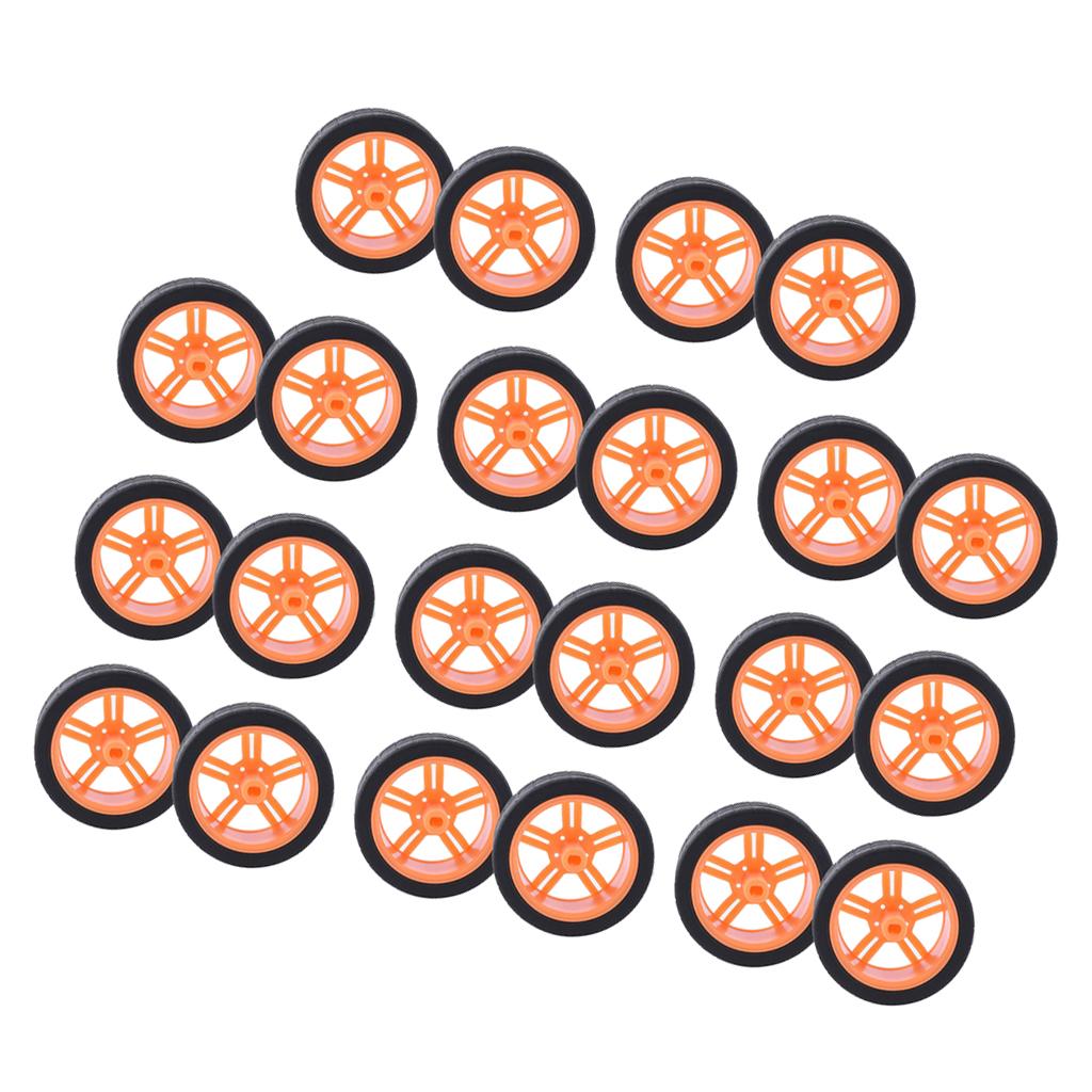 22pcs Rubber Tire TT Motor Car Wheel RC Model DIY Toy Car accessories #3