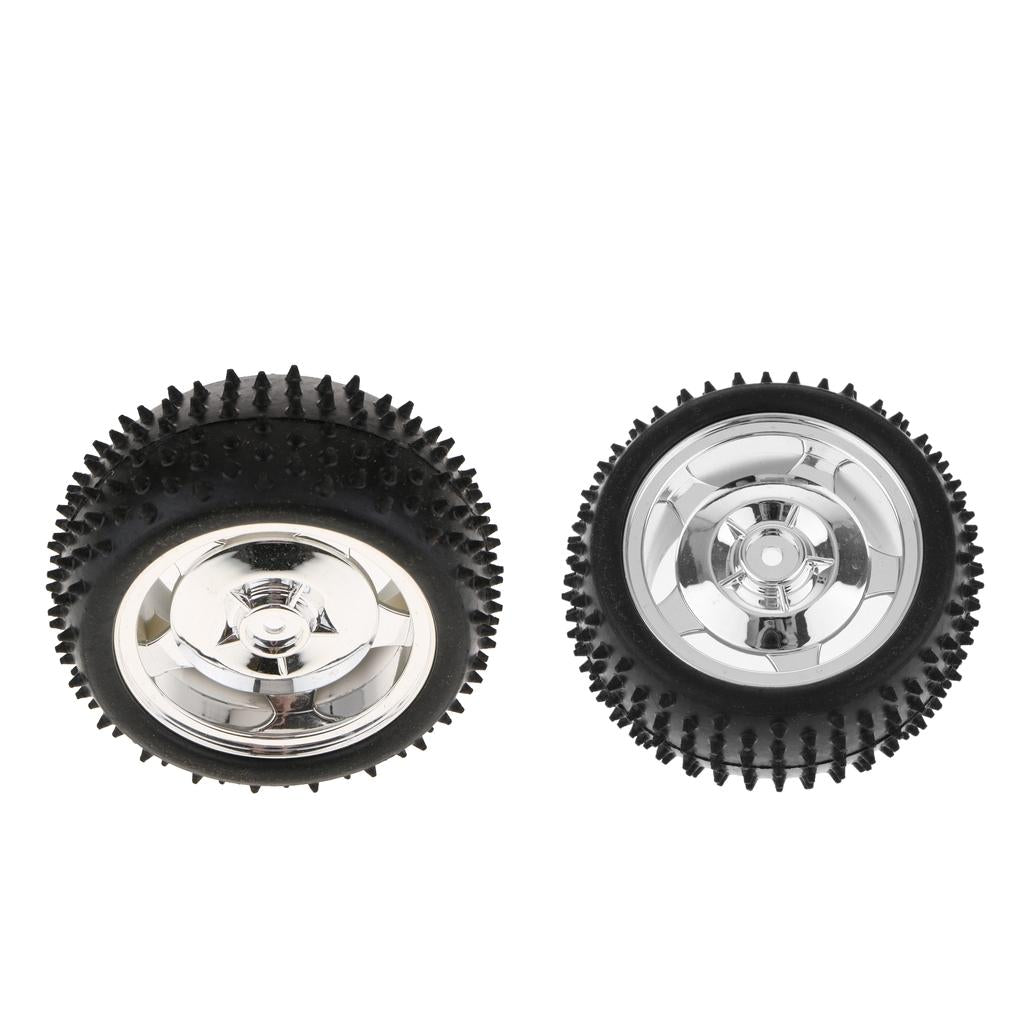 2Pcs Small Smart Car Model Robot Rubber Tire Wheel 85x38mm for