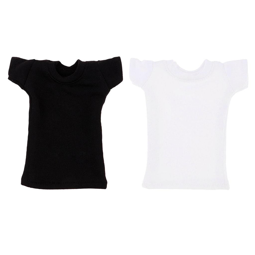 1/6 Female Body Top T-Shirts Short Sleeve for 12'' JIAOU DOLL Action Figure