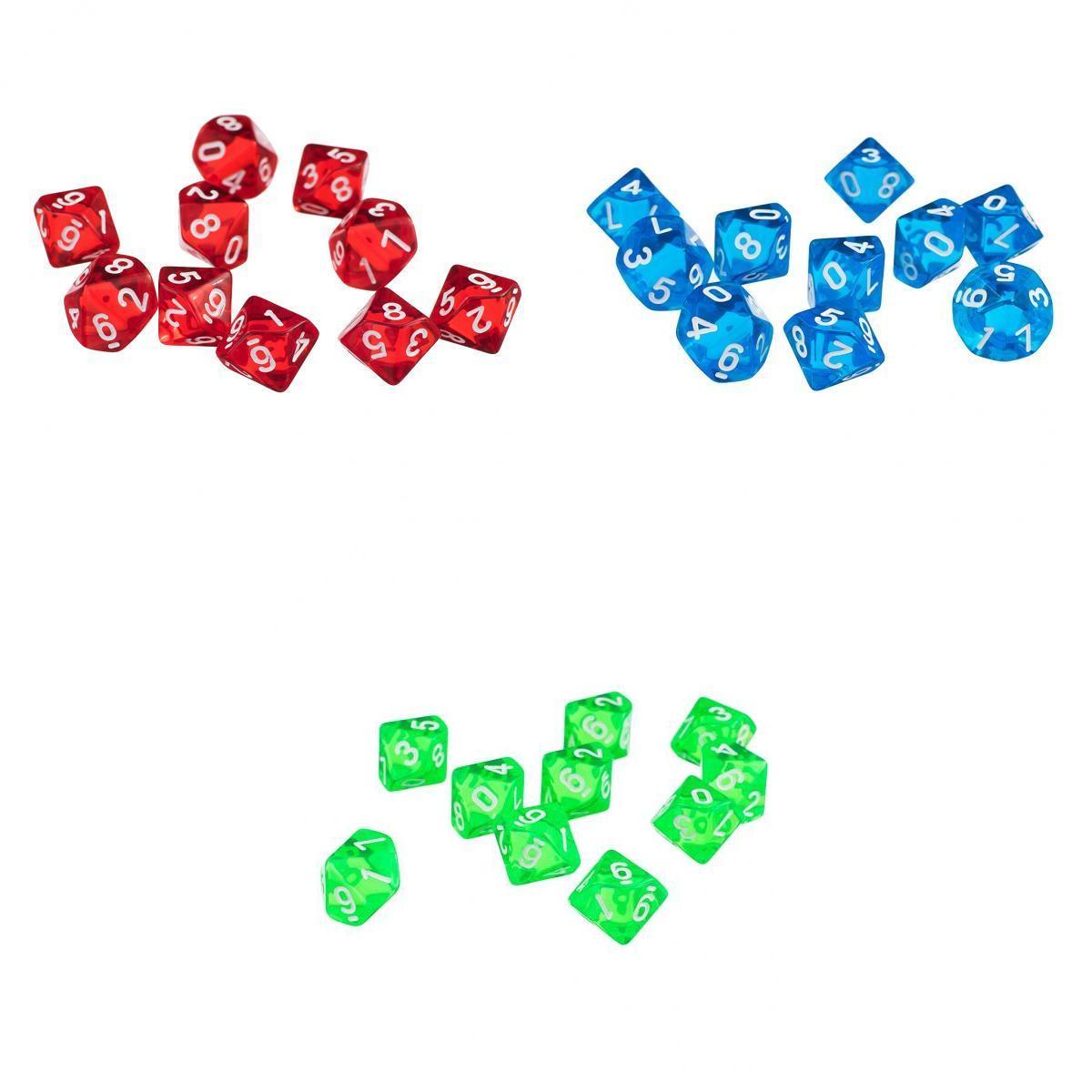 30Pcs 10 Sided Dice D10 Polyhedral Dice for Dungeons and Dragons RPG Toy