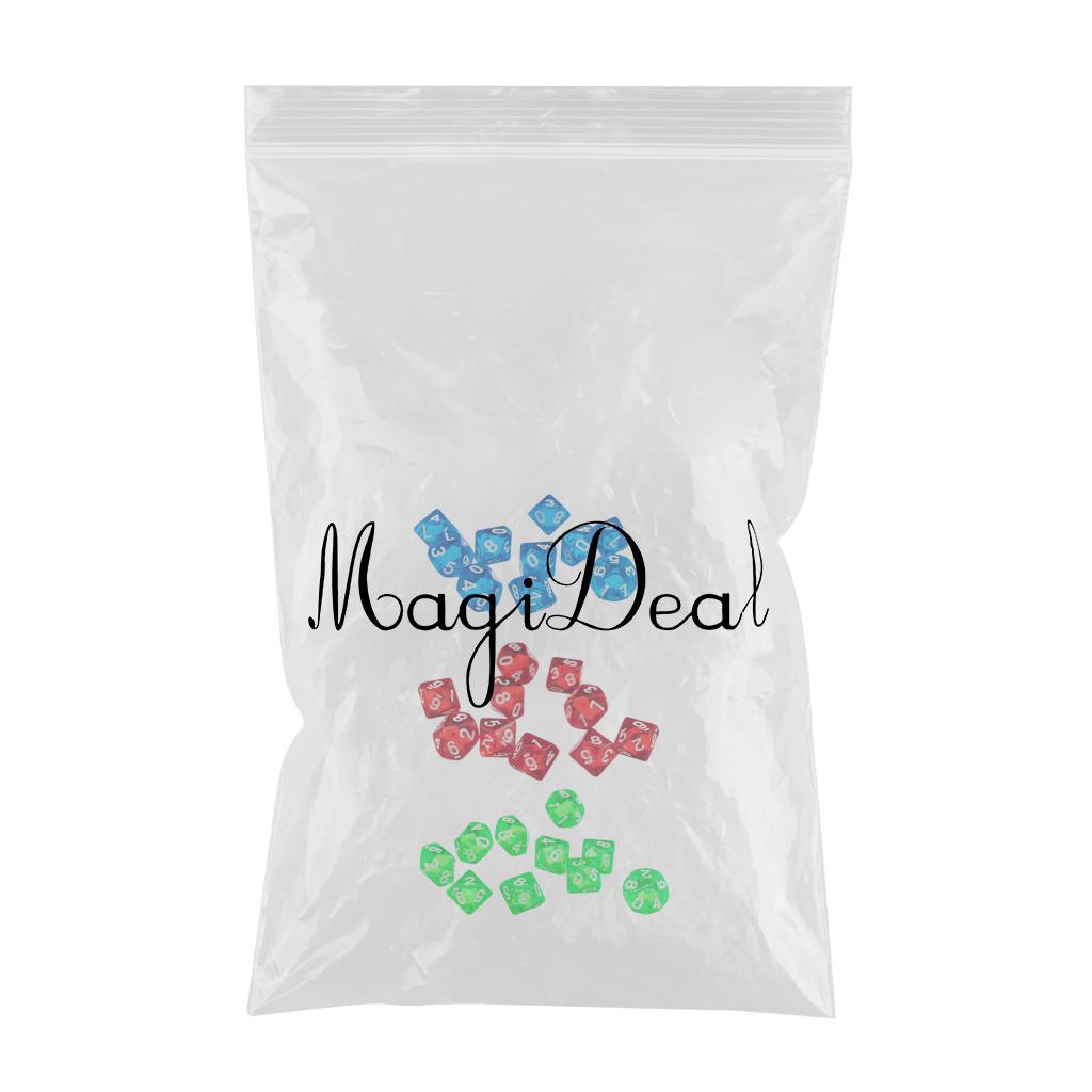30Pcs 10 Sided Dice D10 Polyhedral Dice for Dungeons and Dragons RPG Toy