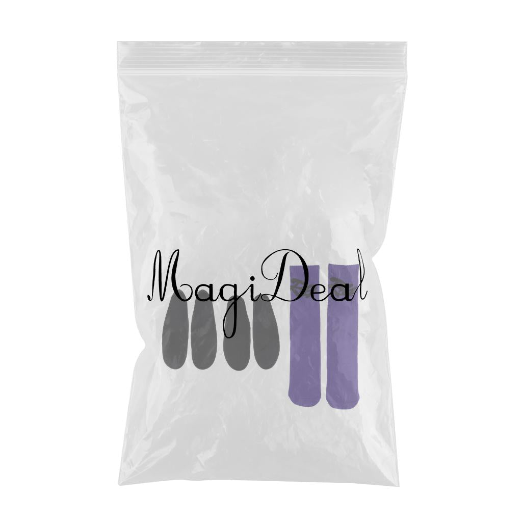 2 Pairs Child Skating Cotton Warm Socks Stockings + Skates Insoles Purple M