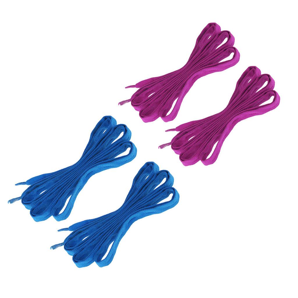 2 Pairs Replacement Skates Shoelaces Roller Skating Strings Blue Purple