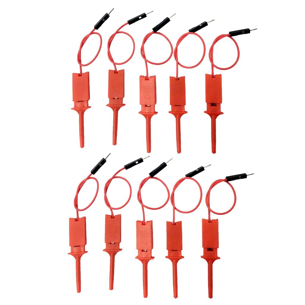 10 Pieces High Quality Test Test Hook Clip Test Probe For Logic Analyzer-Red