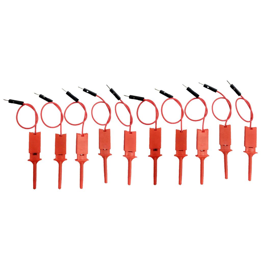 10 Pieces High Quality Test Test Hook Clip Test Probe For Logic Analyzer-Red
