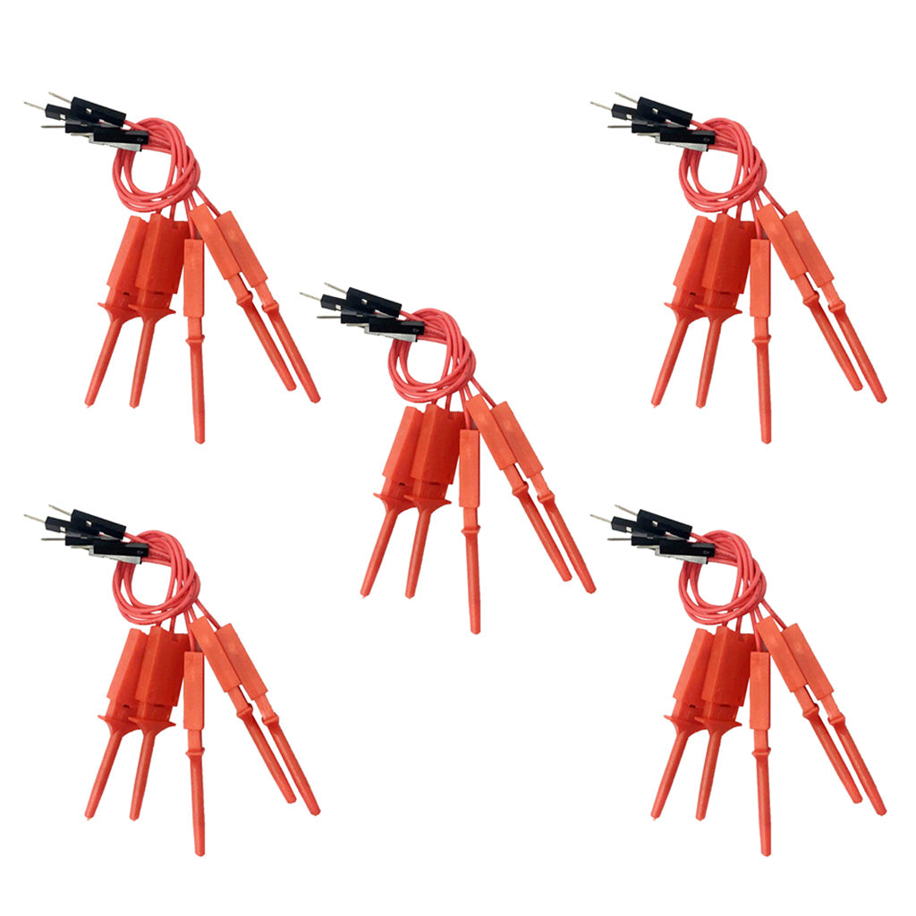 25 Pieces High Quality Test Test Hook Clip Test Probe For Logic Analyzer-Red