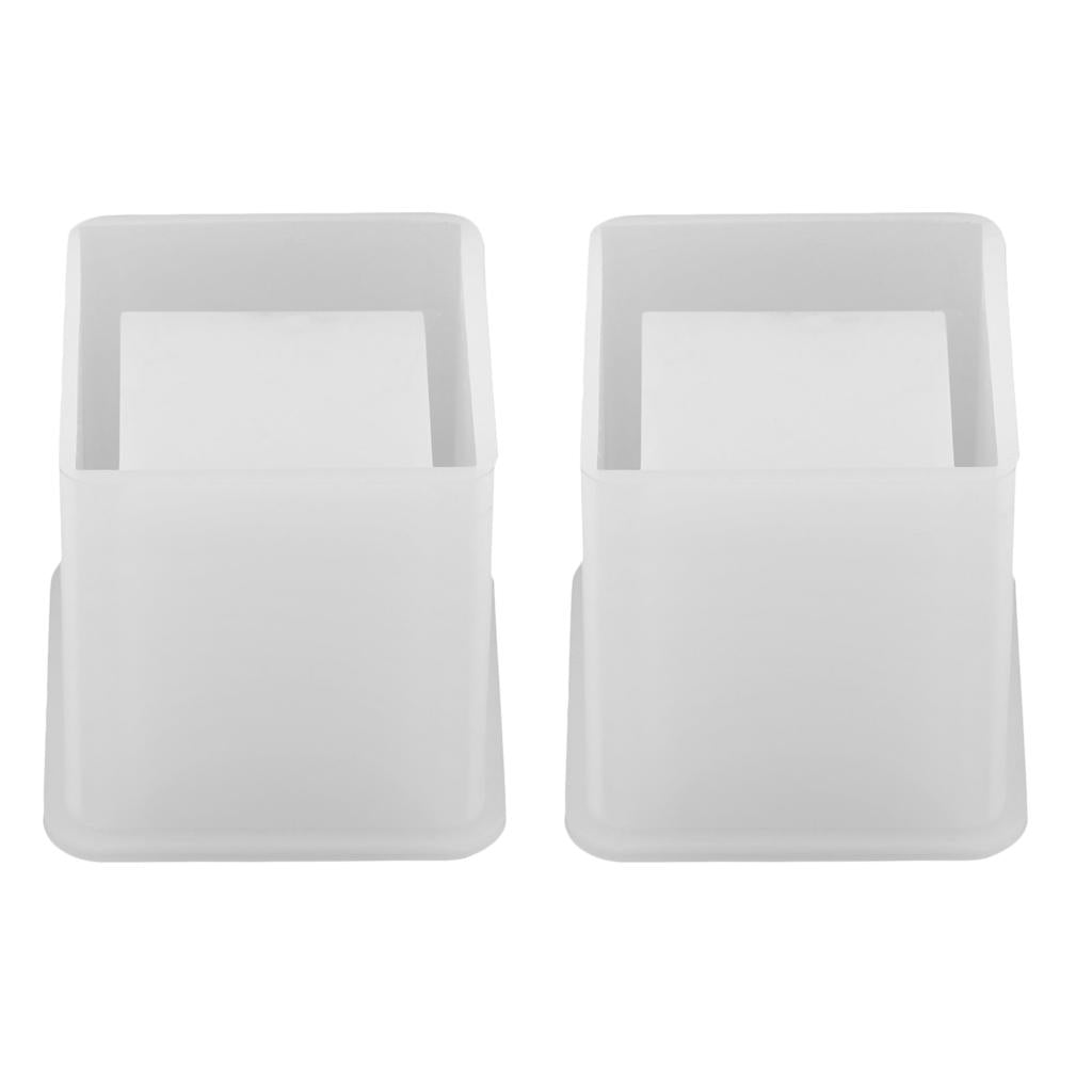 2 Square Silicone Mold Brush Pot DIY Resin Casting Jewelry Making Mould Tool
