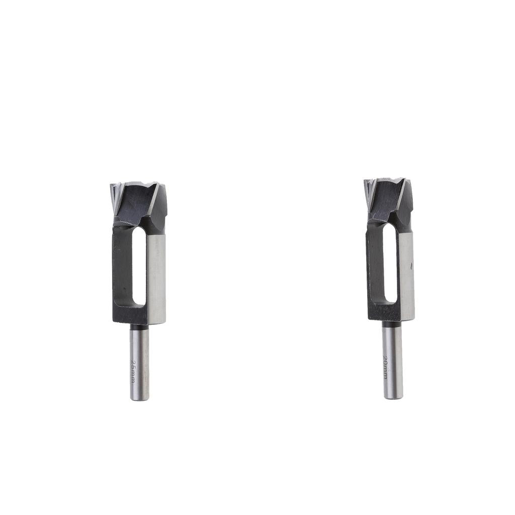 2Pcs (25mm&20mm)Tapered Snug Plug Cutters 13MM 1/2 Inch Shank +Tapered
