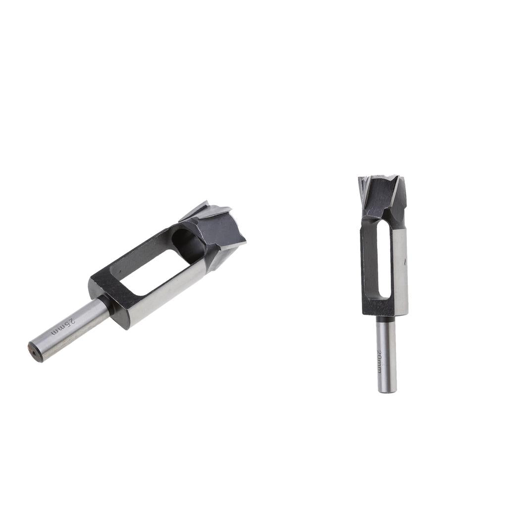 2Pcs (25mm&20mm)Tapered Snug Plug Cutters 13MM 1/2 Inch Shank +Tapered