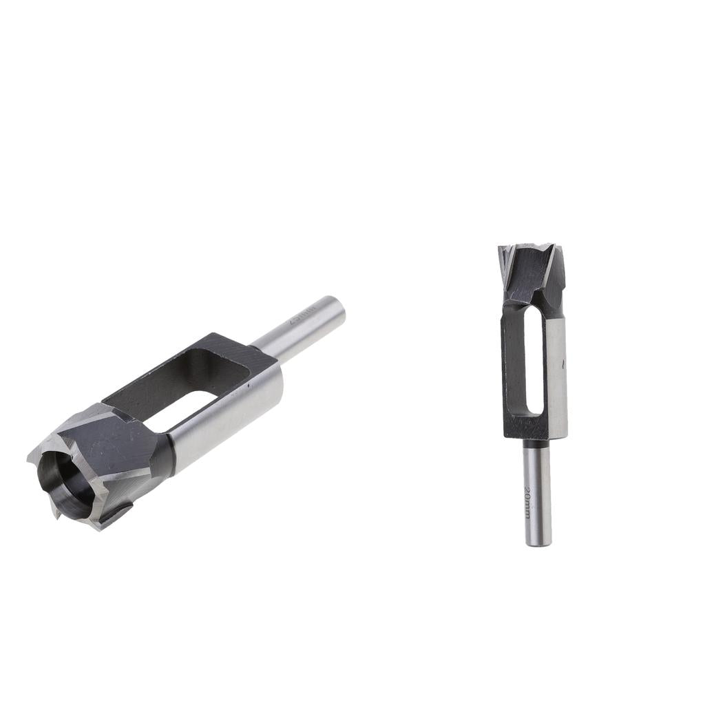 2Pcs (25mm&20mm)Tapered Snug Plug Cutters 13MM 1/2 Inch Shank +Tapered