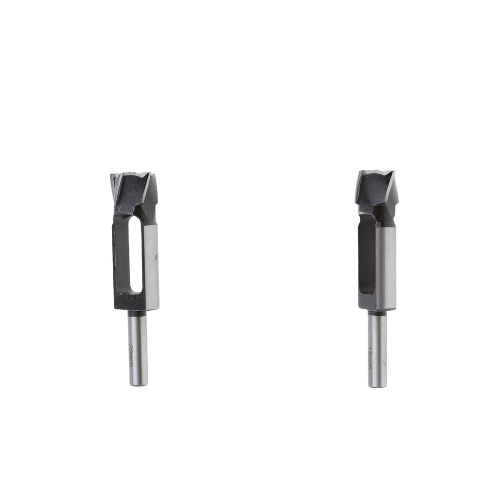 2Pcs (18mm&20mm)Tapered Snug Plug Cutters 13MM 1/2 Inch Shank +Tapered
