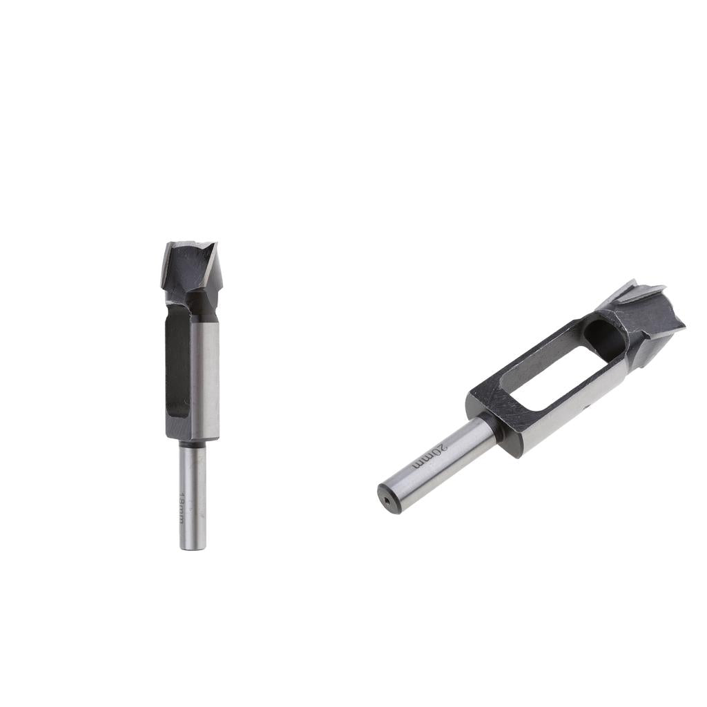 2Pcs (18mm&20mm)Tapered Snug Plug Cutters 13MM 1/2 Inch Shank +Tapered