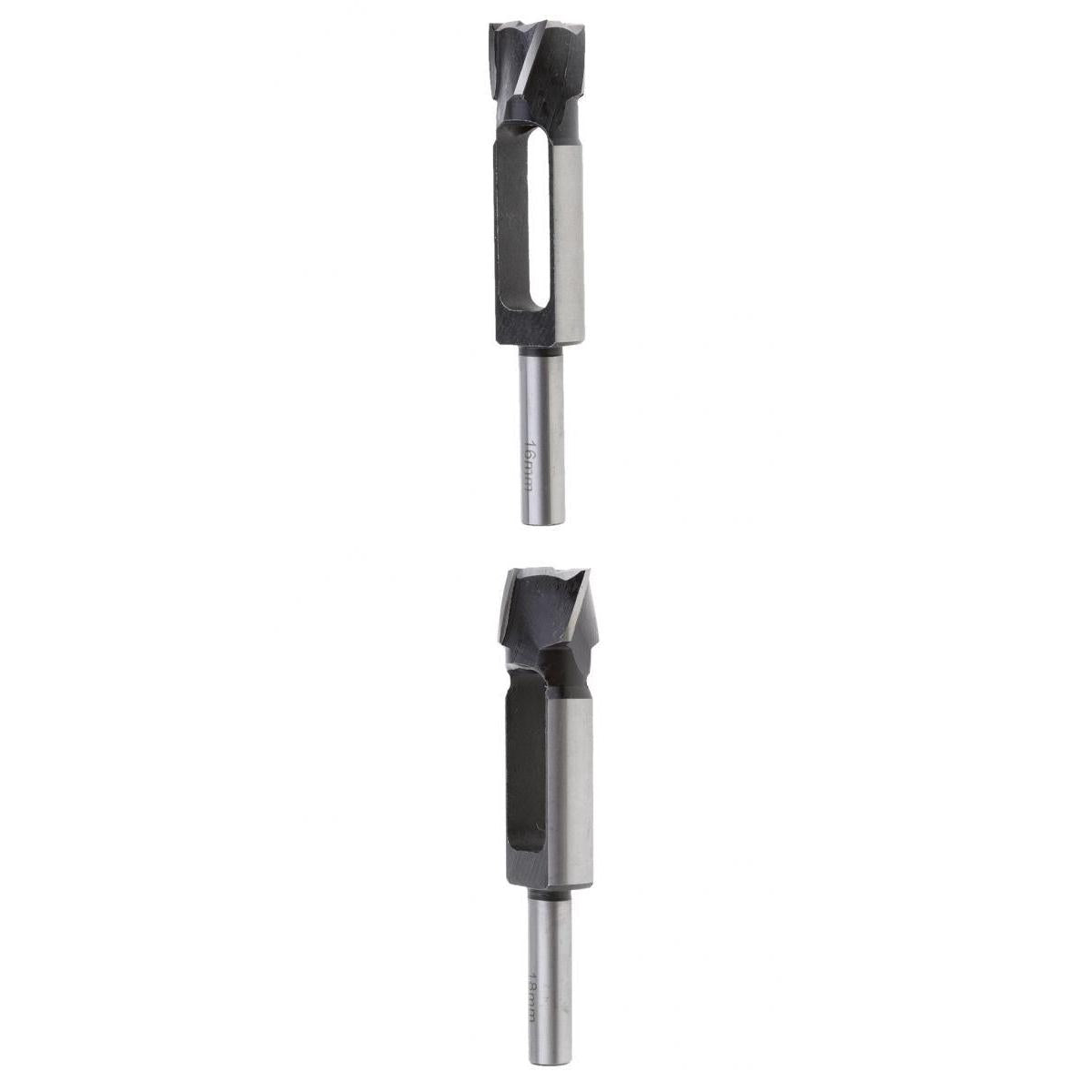2Pcs (16mm&18mm)Tapered Snug Plug Cutters 13MM 1/2 Inch Shank +Tapered
