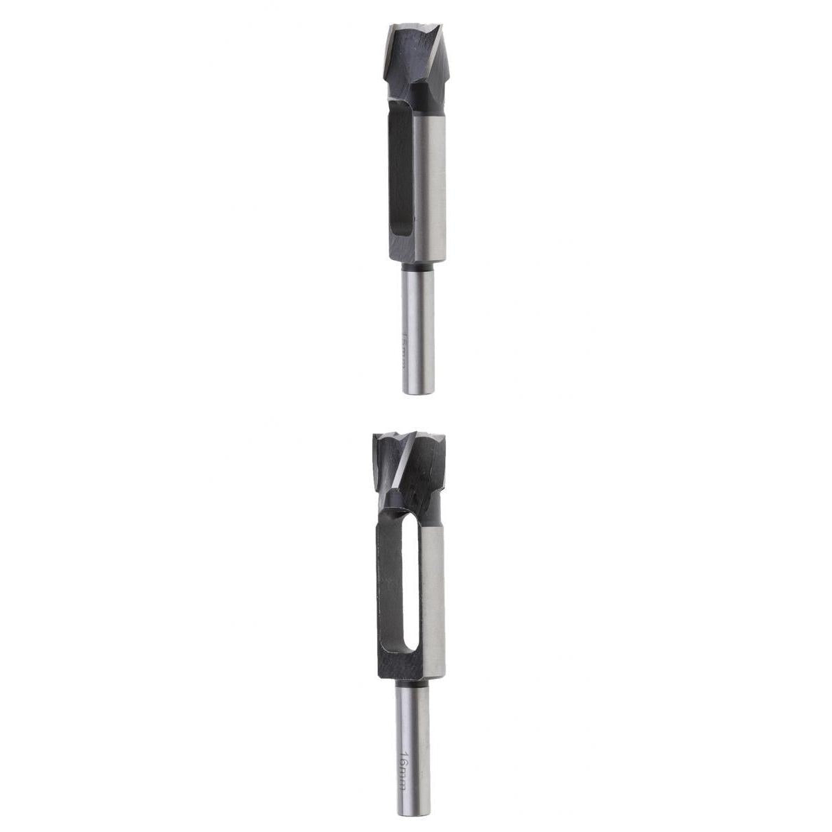 2Pcs (16mm&15mm)Tapered Snug Plug Cutters 13MM 1/2 Inch Shank +Tapered