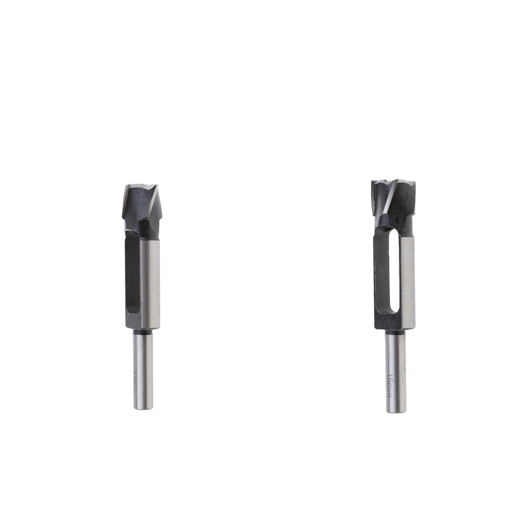 2Pcs (16mm&15mm)Tapered Snug Plug Cutters 13MM 1/2 Inch Shank +Tapered