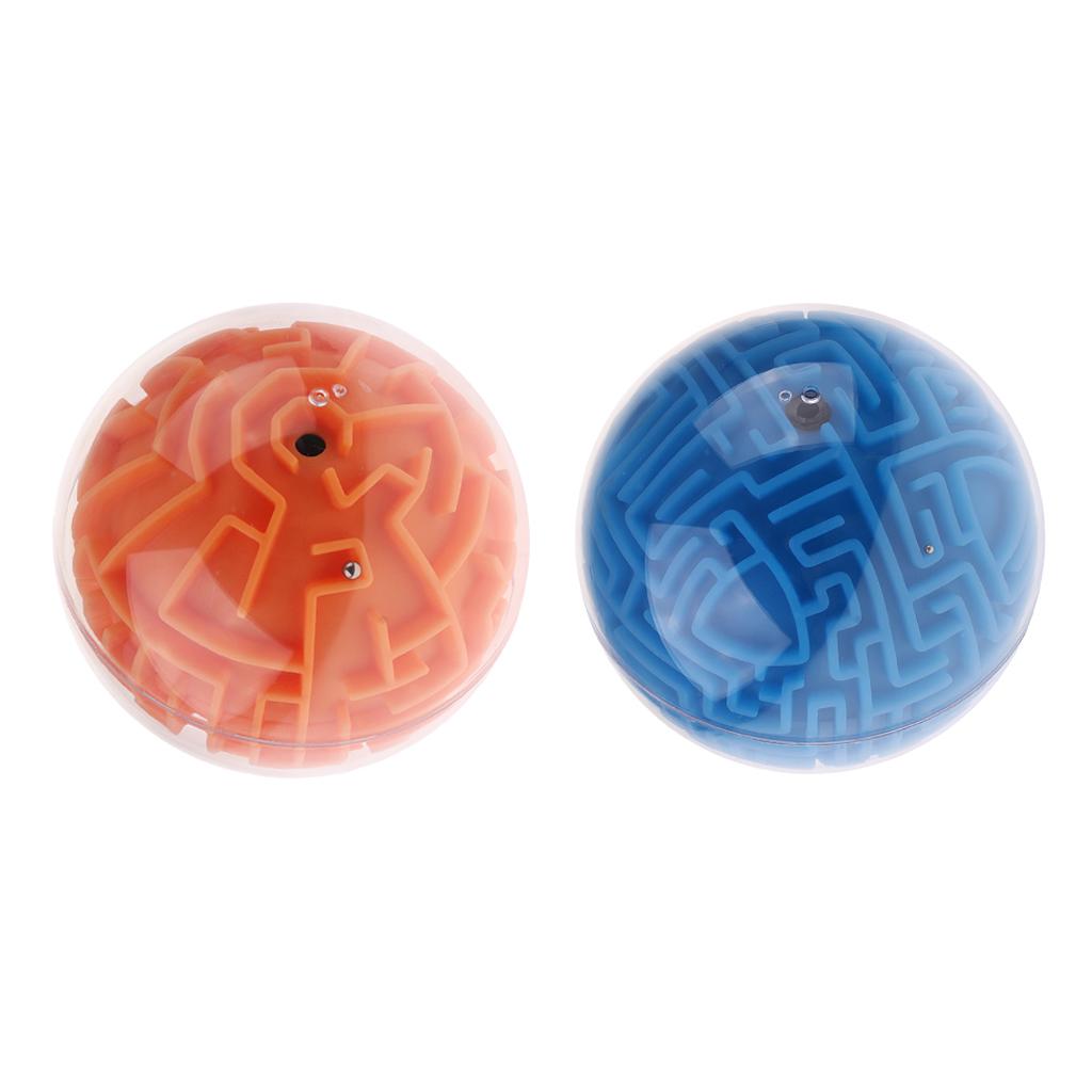 2pcs 3D Maze Ball Magic Ball Puzzle Brain Maze Game Kids Educational Toy
