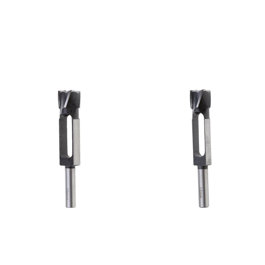 2Pcs (16mm&14mm)Tapered Snug Plug Cutters 13MM 1/2 Inch Shank +Tapered