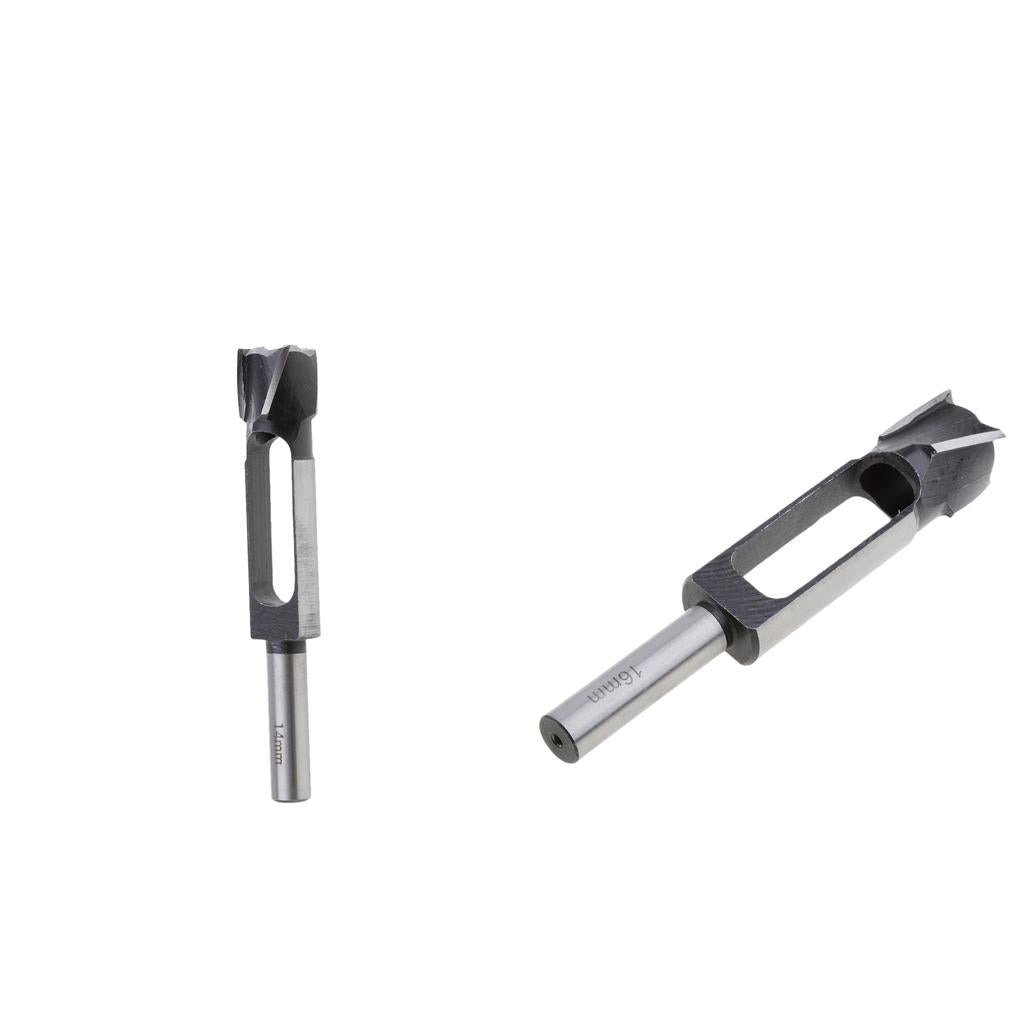2Pcs (16mm&14mm)Tapered Snug Plug Cutters 13MM 1/2 Inch Shank +Tapered