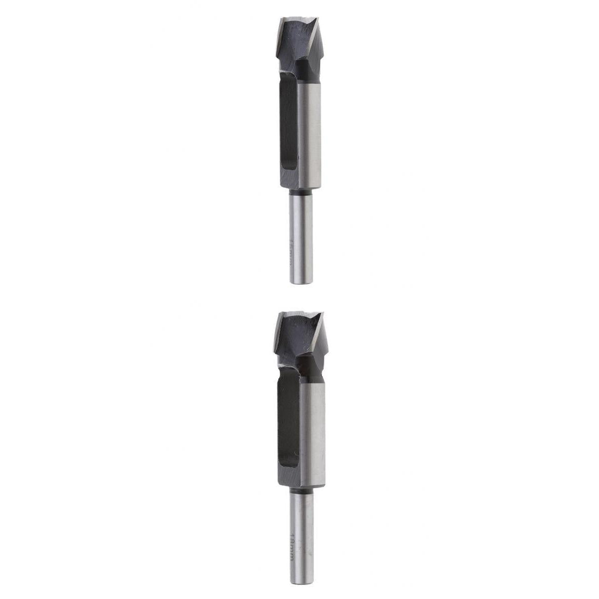 2Pcs (15mm&18mm)Tapered Snug Plug Cutters 13MM 1/2 Inch Shank +Tapered