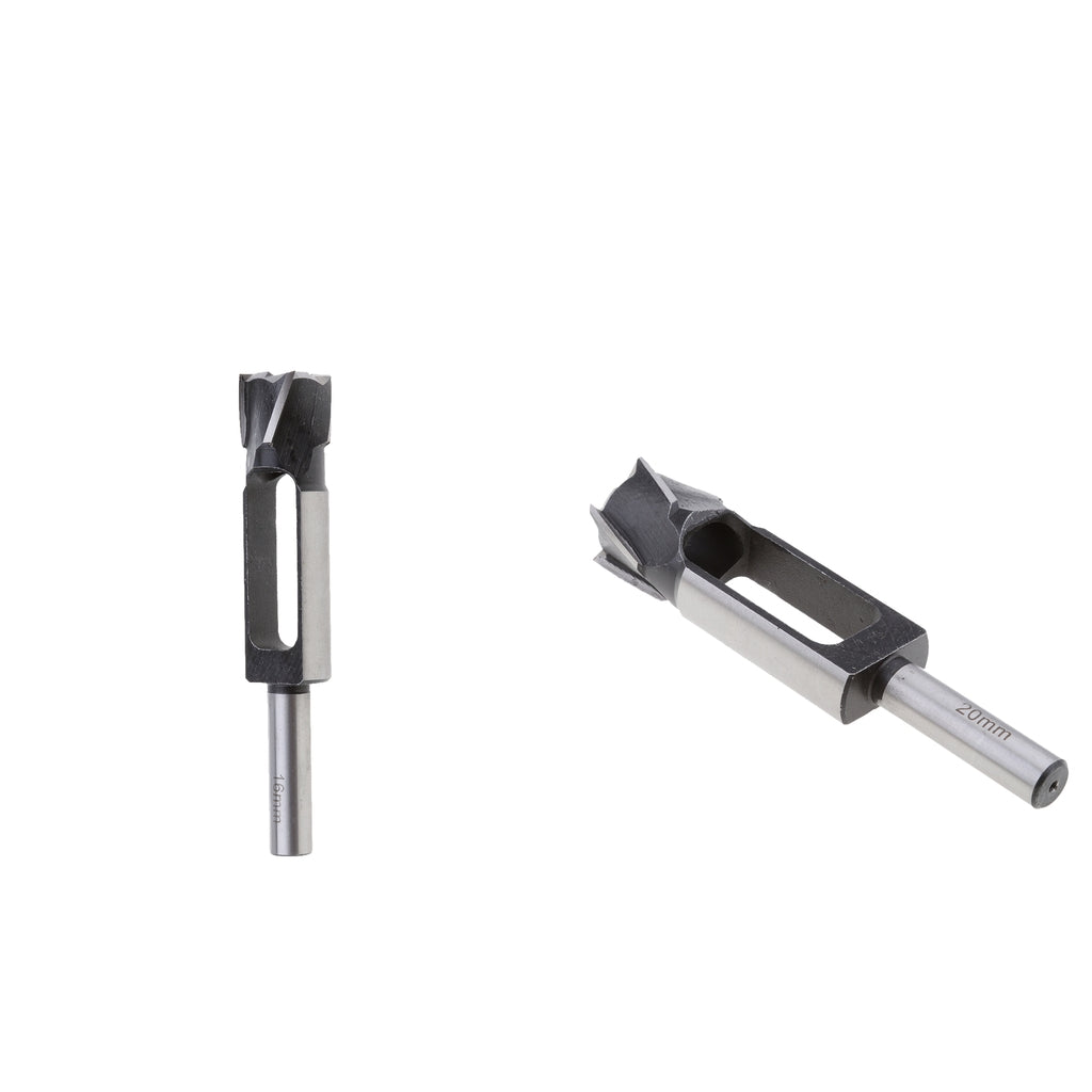 2Pcs (16mm&20mm)Tapered Snug Plug Cutters 13MM 1/2 Inch Shank +Tapered