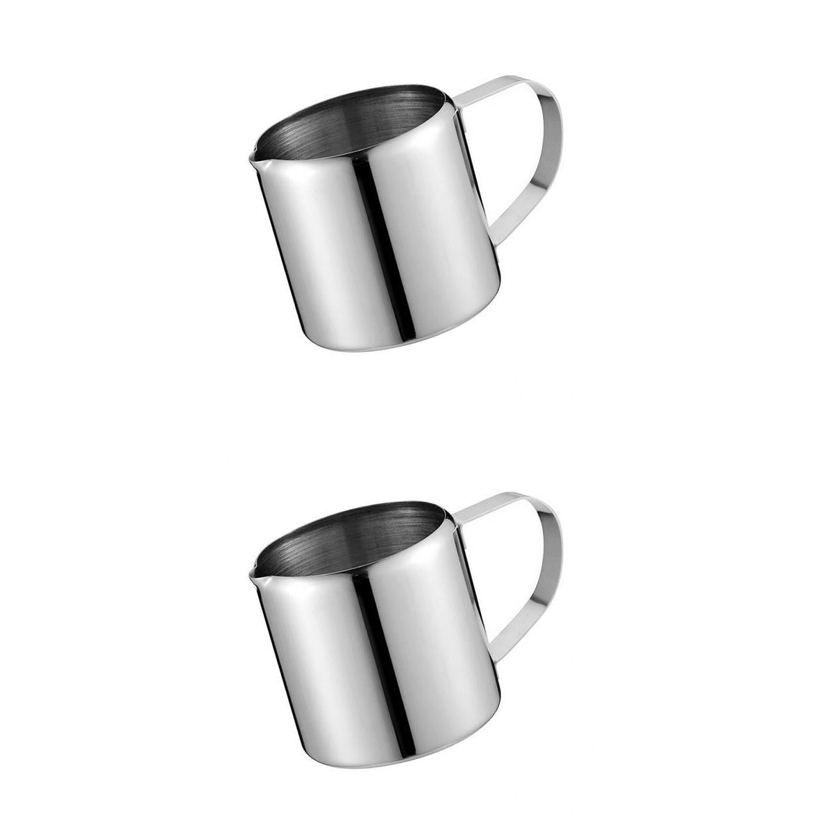 2Pcs Metal Frothing Pitcher Steam Coffee Frothing Cup 1