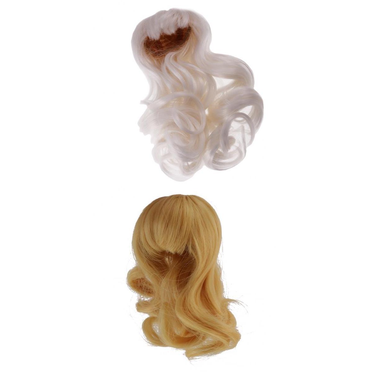 2Pcs Dolls Wig Hair for 1/6 BJD SD Dollfie Dolls DIY Making Accessories