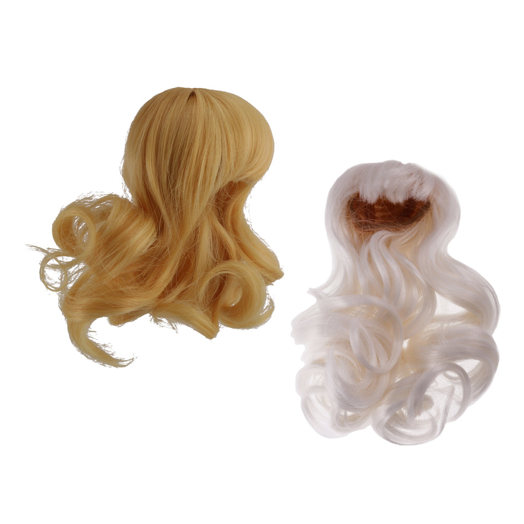 2Pcs Dolls Wig Hair for 1/6 BJD SD Dollfie Dolls DIY Making Accessories
