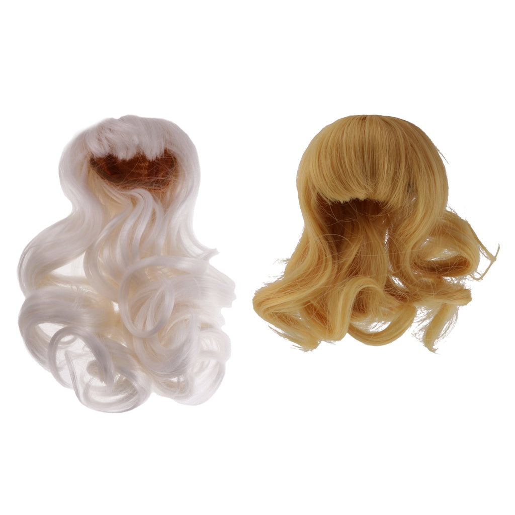 2Pcs Dolls Wig Hair for 1/6 BJD SD Dollfie Dolls DIY Making Accessories