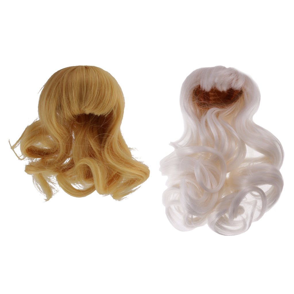 2Pcs Dolls Wig Hair for 1/6 BJD SD Dollfie Dolls DIY Making Accessories